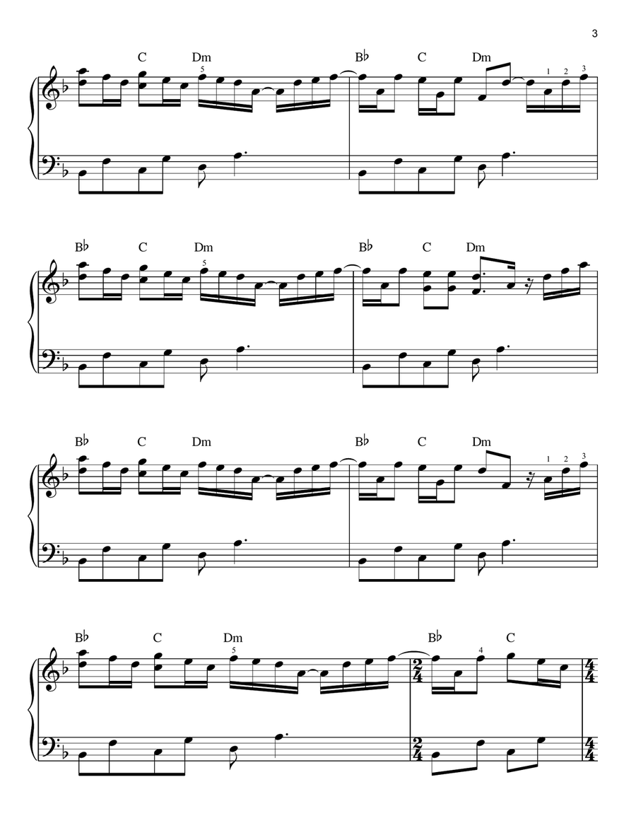 Longing/Love Longing/Love Easy Piano scores gallery preview page 3