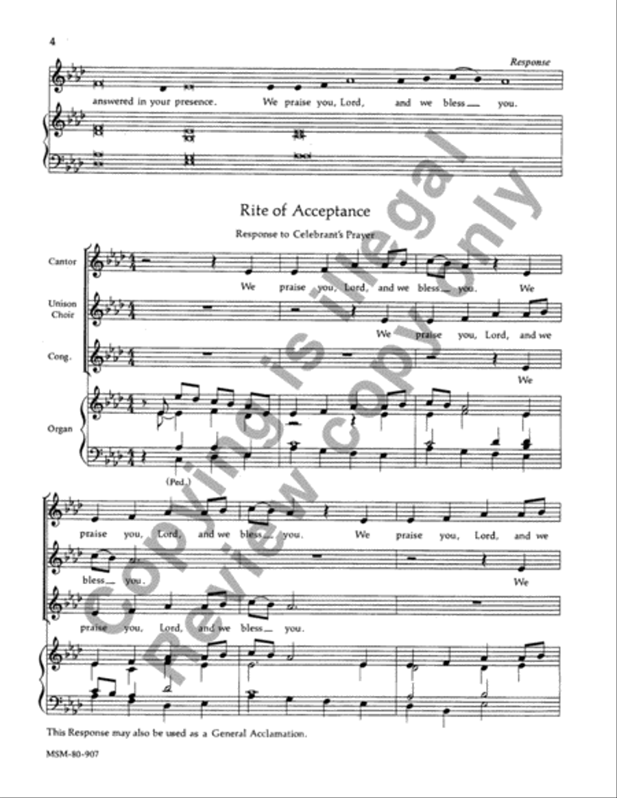 Rite of Christian Initiation of Adults 4-Part scores gallery preview page 3