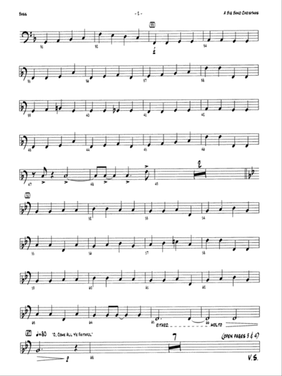 A Big Band Christmas: String Bass Jazz Ensemble scores gallery preview page 2