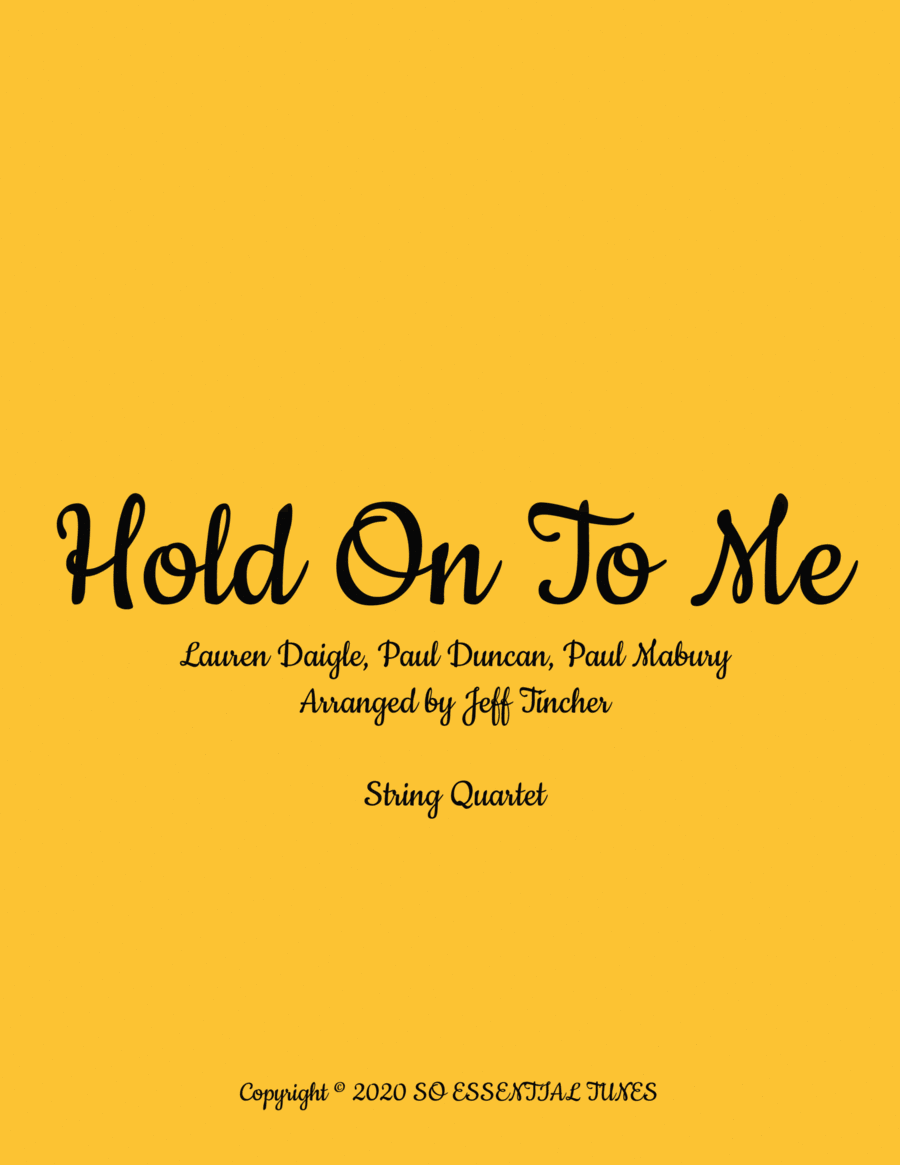 Hold On To Me String Quartet scores gallery preview page 1