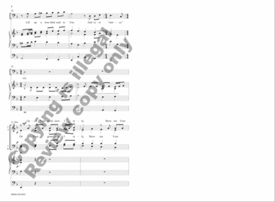 Give Ear, O Lord, and Visit Me 4-Part scores gallery preview page 4