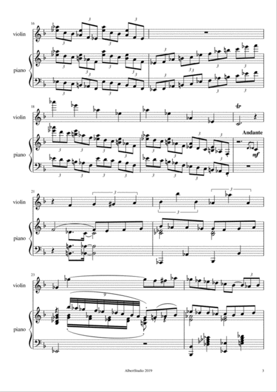 Sentimentality Sentimentality Violin Solo scores gallery preview page 3