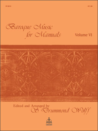 Book cover for Baroque Music for Manuals, Vol. VI