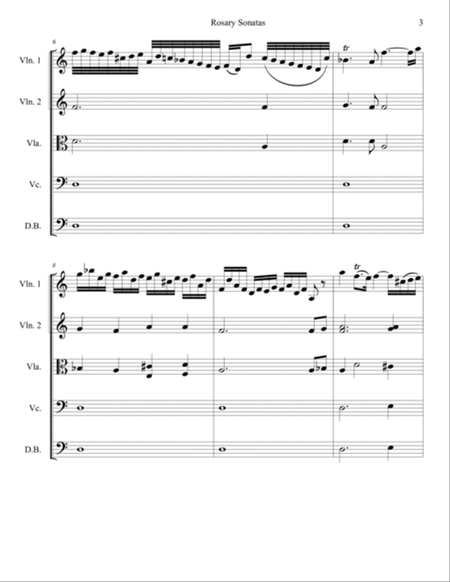 Rosary Sonatas, I. The Annunciation String Quintet scores gallery preview page 5