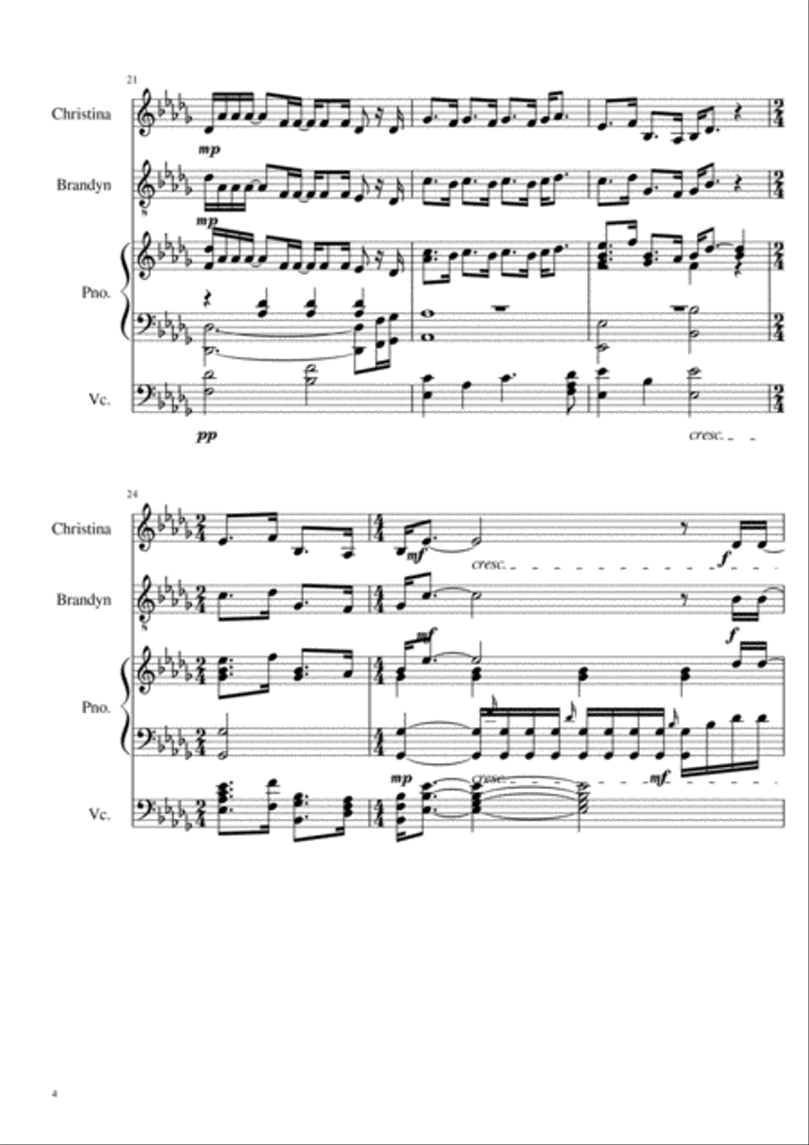 Never Enough Piano Trio scores gallery preview page 4