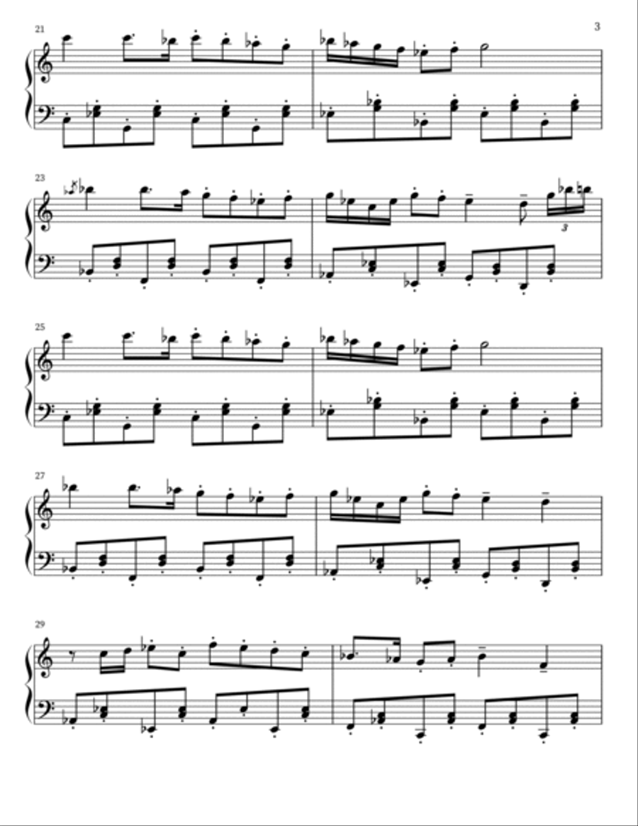 Bad Piggies Theme Piano Solo scores gallery preview page 3