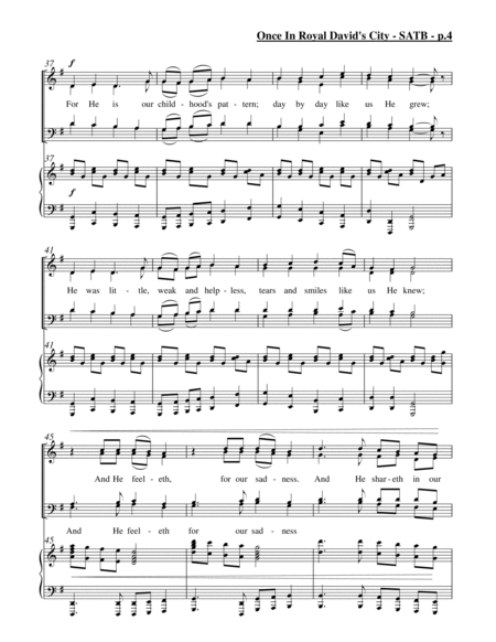 Once in Royal David's City (SATB) image number null