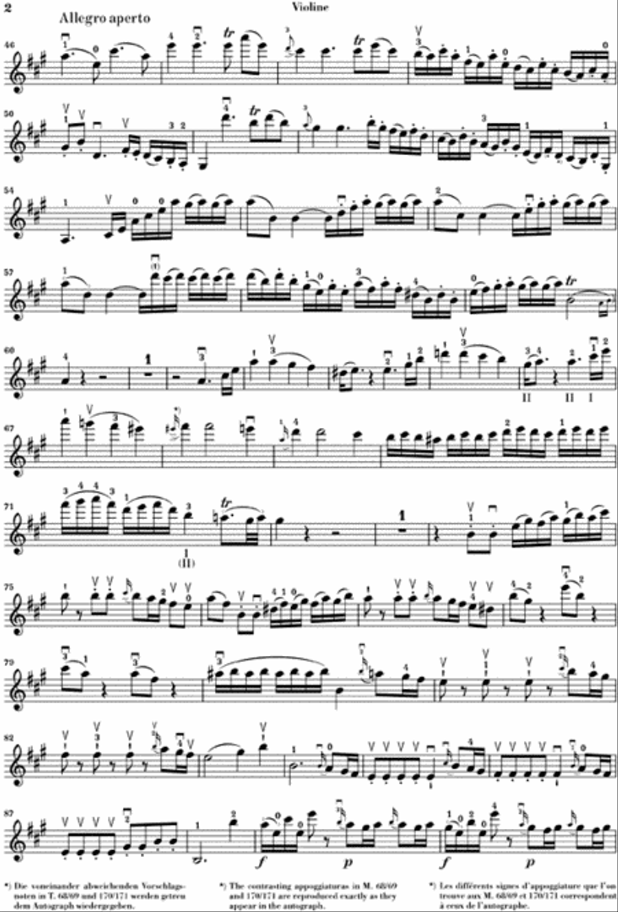 Violin Concerto No. 5 in A Major K219 Violin Solo scores gallery preview page 6