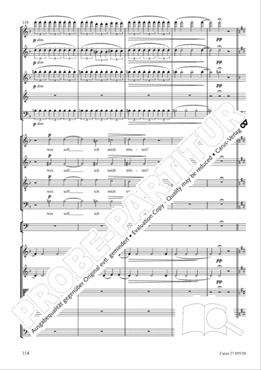 Ein Deutsches Requiem (German Requiem) 4-Part scores gallery preview page 121