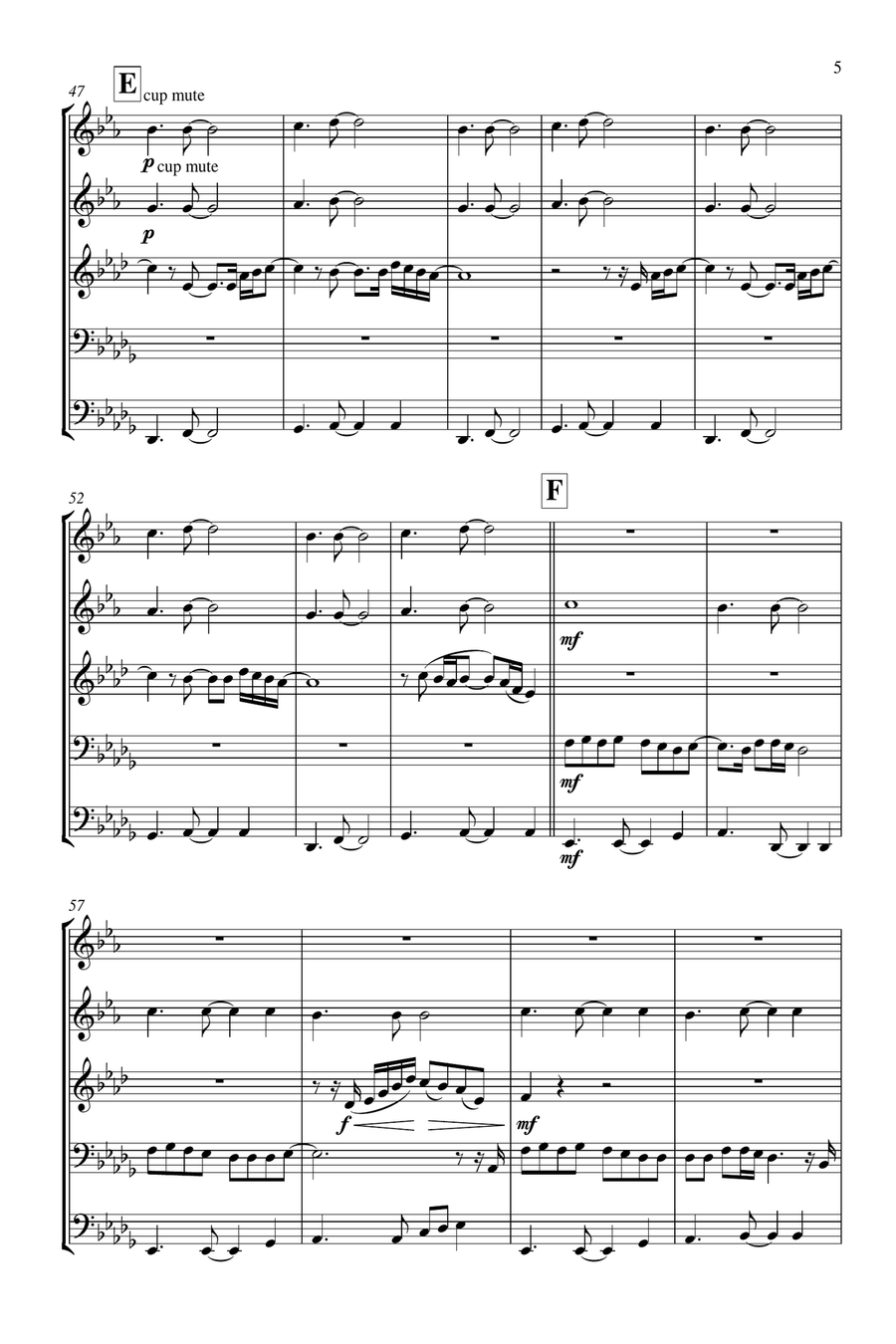 Thinking Out Loud Brass Ensemble scores gallery preview page 6