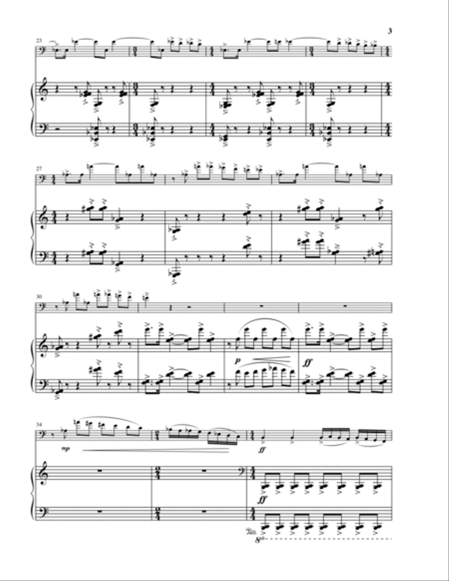 Another Twist (for baritone saxophone and piano) Baritone Saxophone scores gallery preview page 3