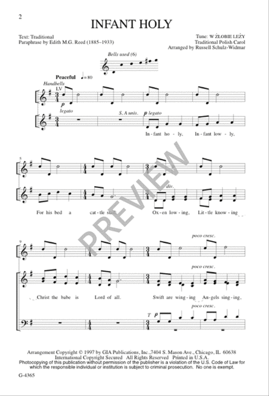 Infant Holy 4-Part scores gallery preview page 2