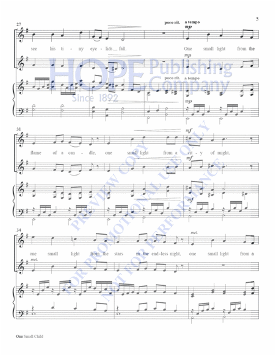 One Small Child One Small Child Handbell Choir scores gallery preview page 5