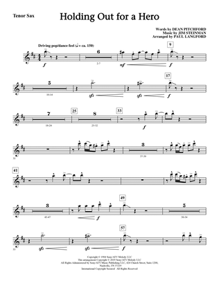 Holding Out for a Hero (from Footloose) (arr. Paul Langford) - Tenor Saxophone