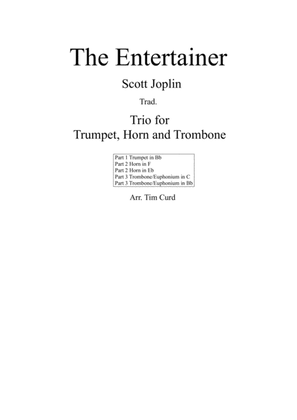 Book cover for The Entertainer. Trio for Trumpet, Horn and Trombone