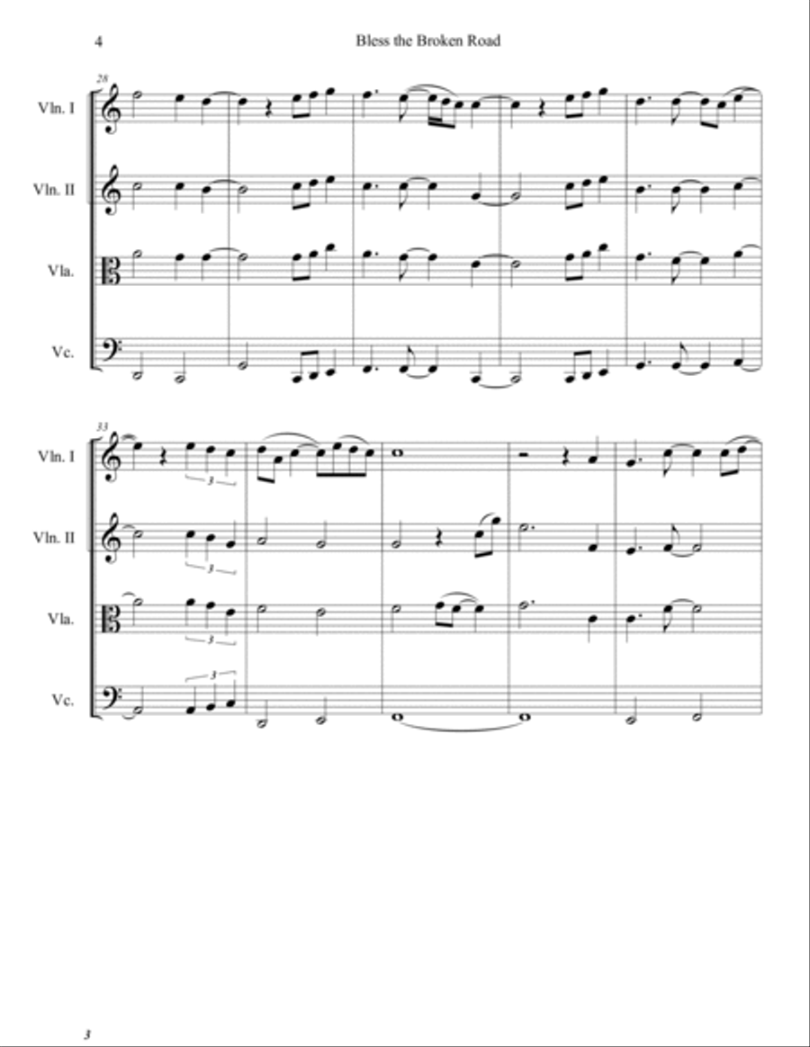 Bless The Broken Road String Quartet scores gallery preview page 5