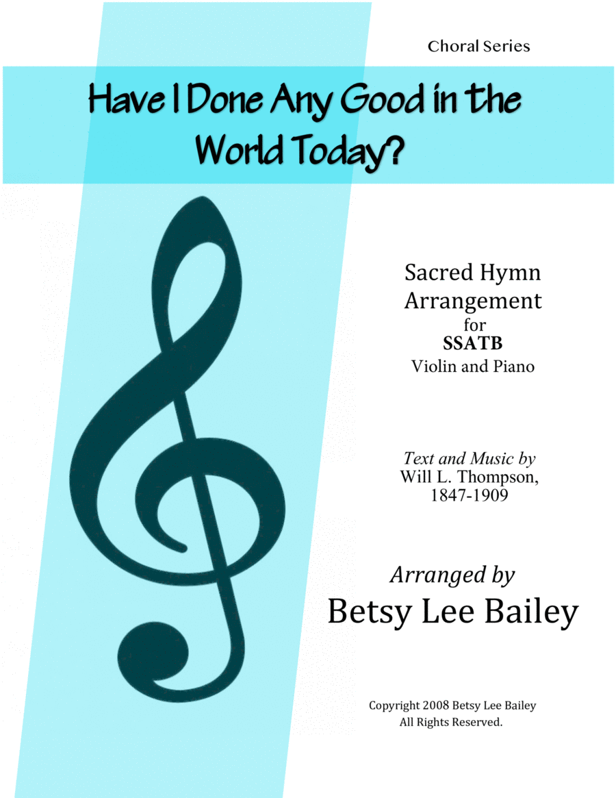Have I Done Any Good in the World Today? Divisi scores gallery preview page 1