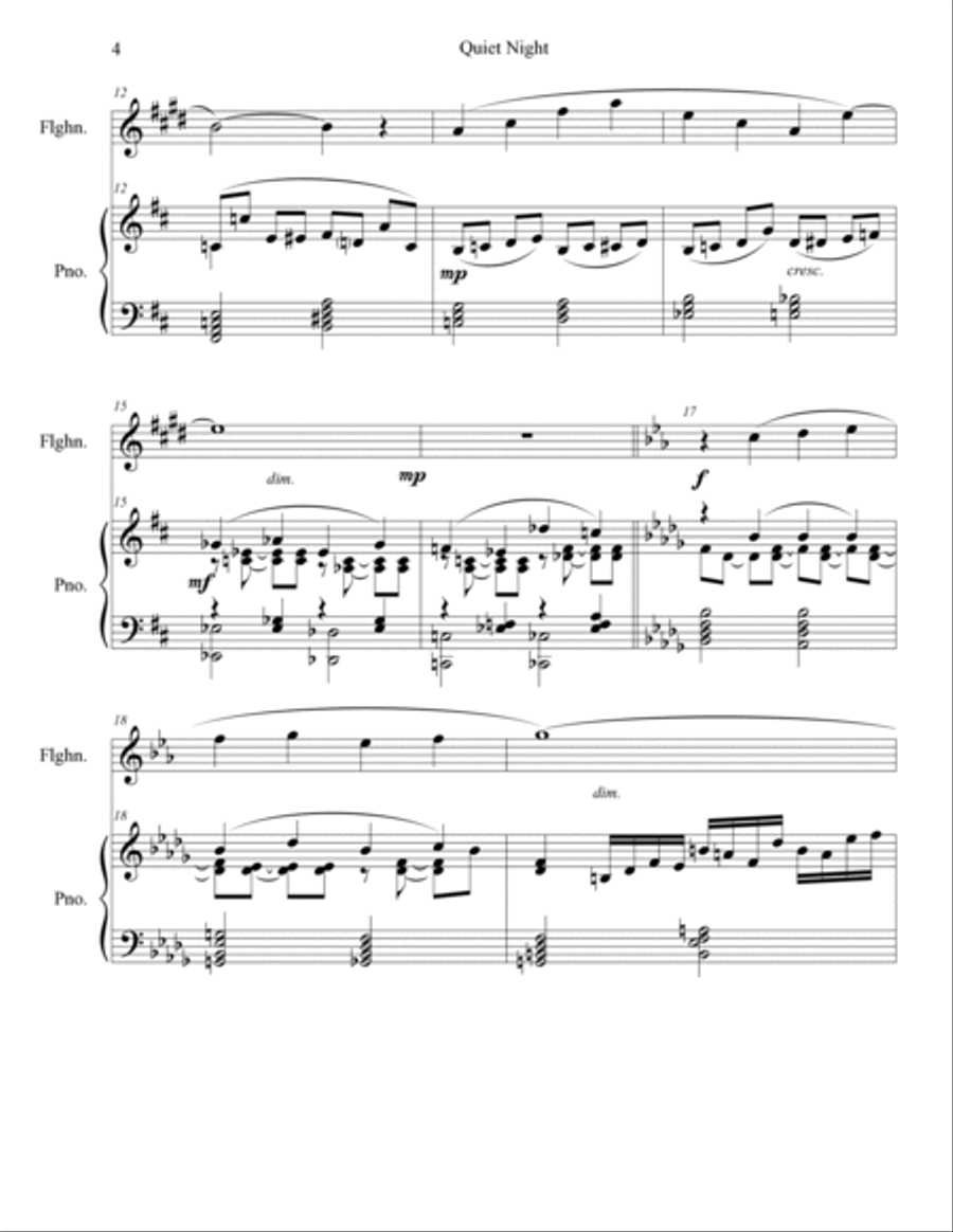 Quiet Night Flugelhorn scores gallery preview page 5