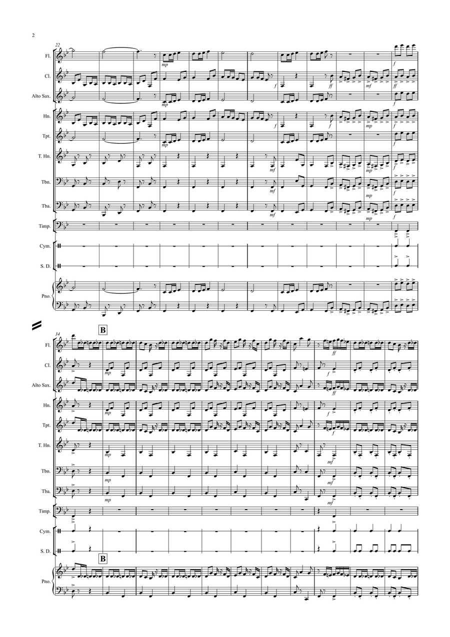 Radetzky March for School Wind Band Concert Band scores gallery preview page 2