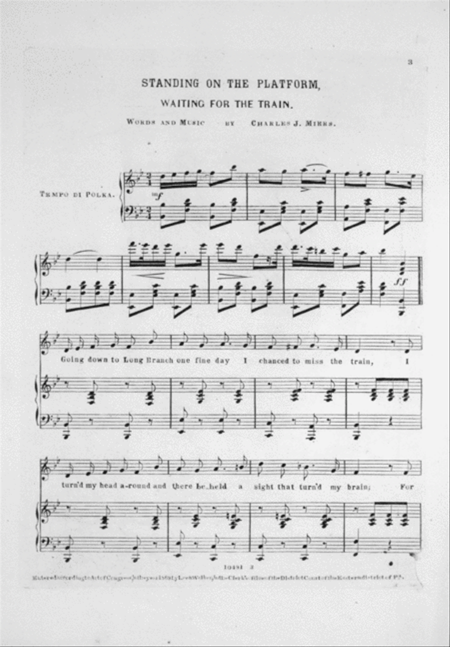Standing on the Platform Waiting for the Train. Song and Dance Voice scores gallery preview page 2