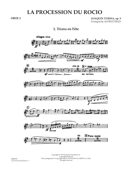 La Procession du Rocio (arr. Alfred Reed) - Oboe 2