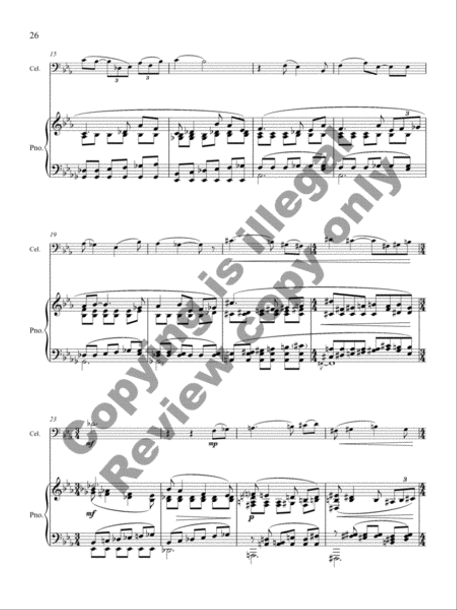 Sonata for Violoncello and Piano Piano Accompaniment scores gallery preview page 26