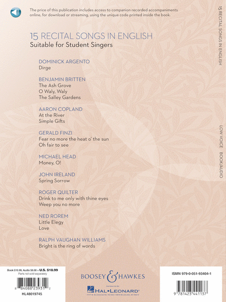 15 Recital Songs in English image number null