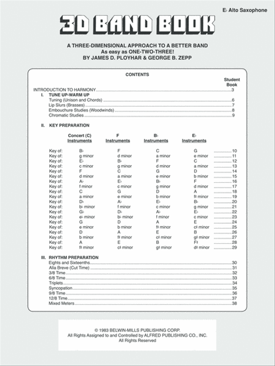3-D Band Book Concert Band Methods scores gallery preview page 2
