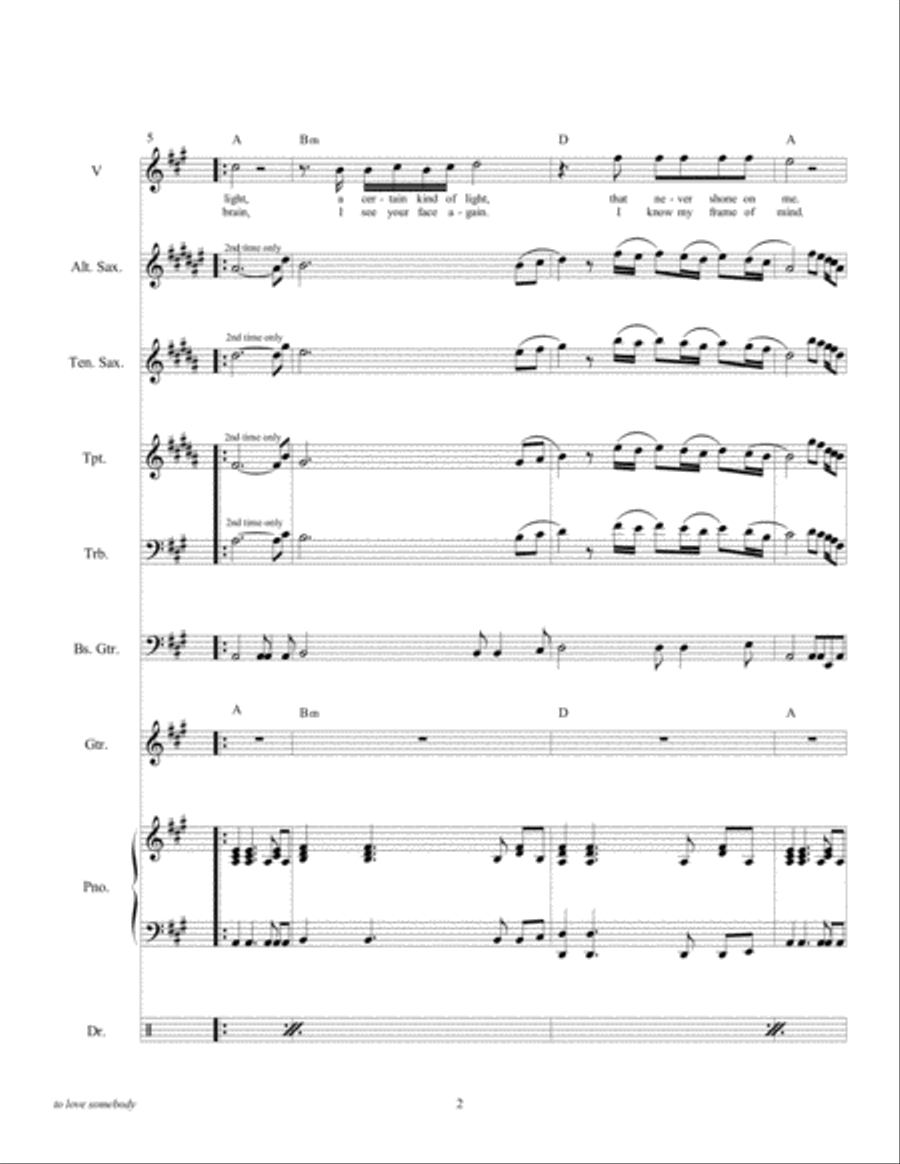 To Love Somebody Small Ensemble scores gallery preview page 6