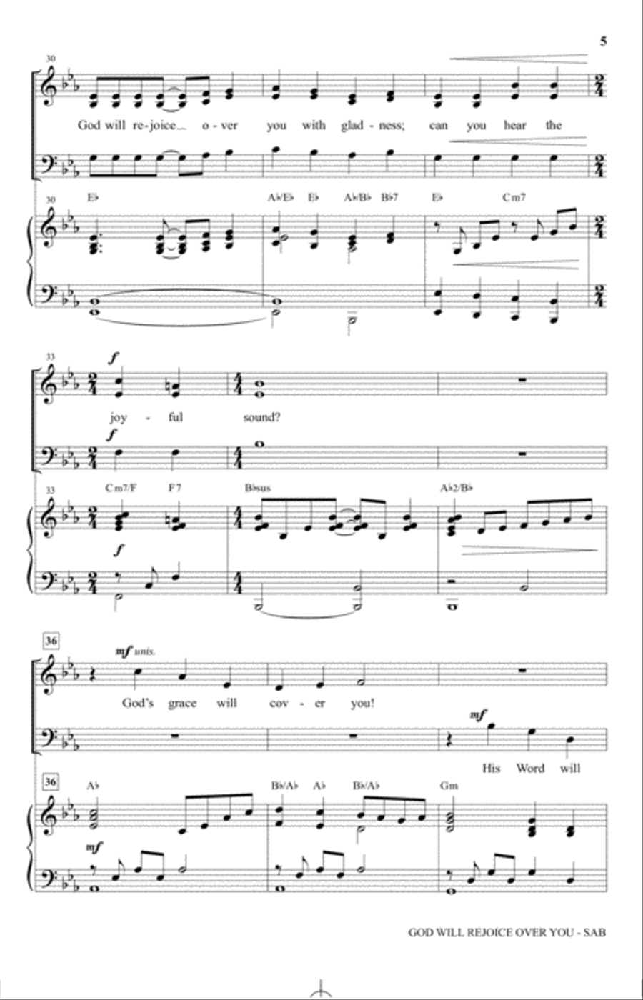 God Will Rejoice Over You 3-Part scores gallery preview page 4