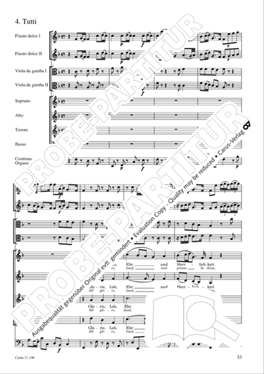 God's own time is the time appointed (Gottes Zeit ist die allerbeste Zeit) 4-Part scores gallery preview page 34