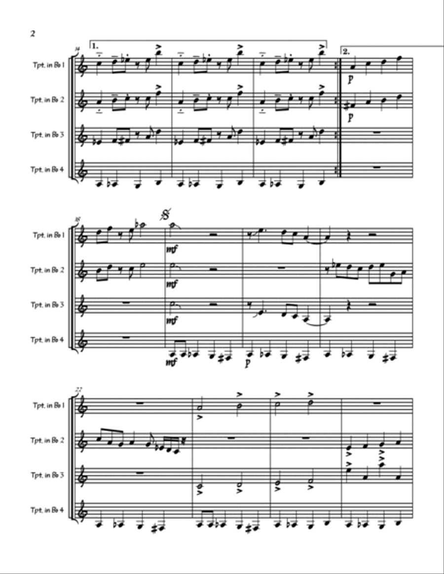 Dummy! Dummy! Brass Quartet scores gallery preview page 2
