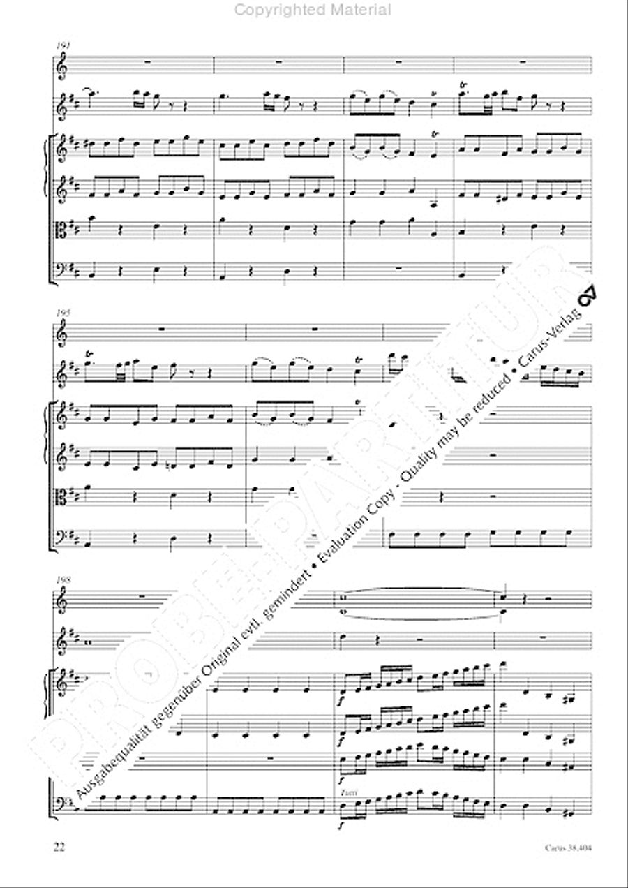 Concerto for Flute in D major (Concerto per il Flauto traverso in D / Flotenkonzert in D) Flute Solo scores gallery preview page 24