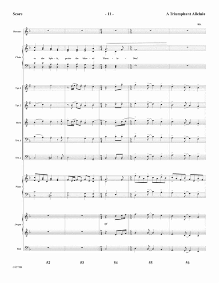 A Triumphant Alleluia Choir scores gallery preview page 13