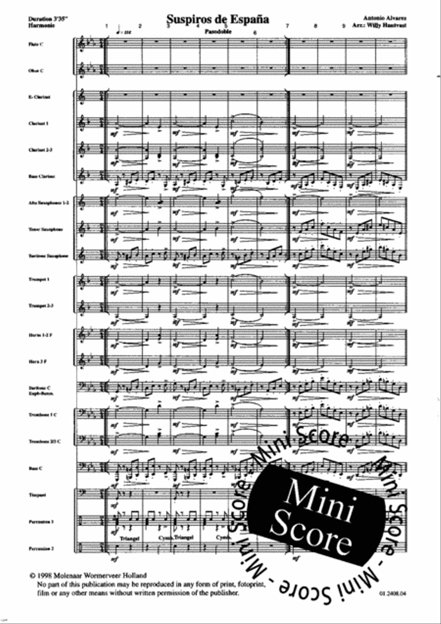 Suspiros de Espana Concert Band scores gallery preview page 5