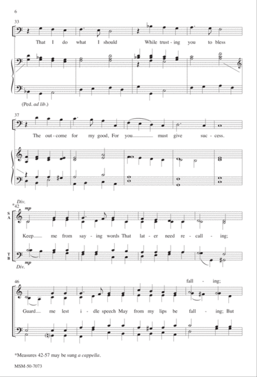 O God, My Faithful God 4-Part scores gallery preview page 5