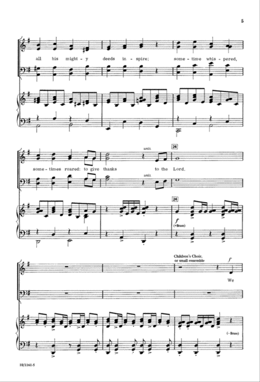 To Give Thanks to the Lord 4-Part scores gallery preview page 5