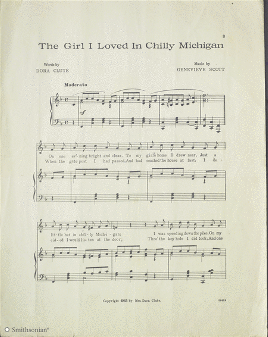 The Girl I Loved In Chilly Michigan Piano, Vocal scores gallery preview page 2