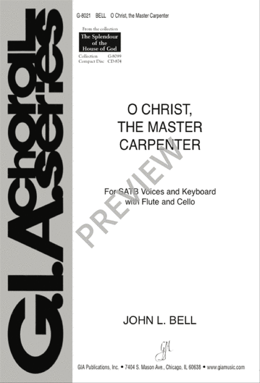 O Christ, the Master Carpenter 4-Part scores gallery preview page 1