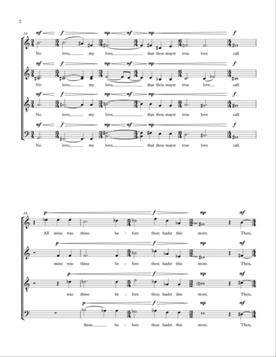 Take All My Loves 4-Part scores gallery preview page 4