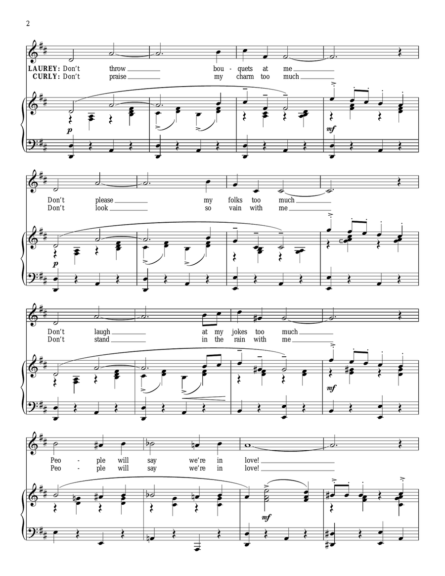 People Will Say We're In Love (from Oklahoma!) Voice scores gallery preview page 2