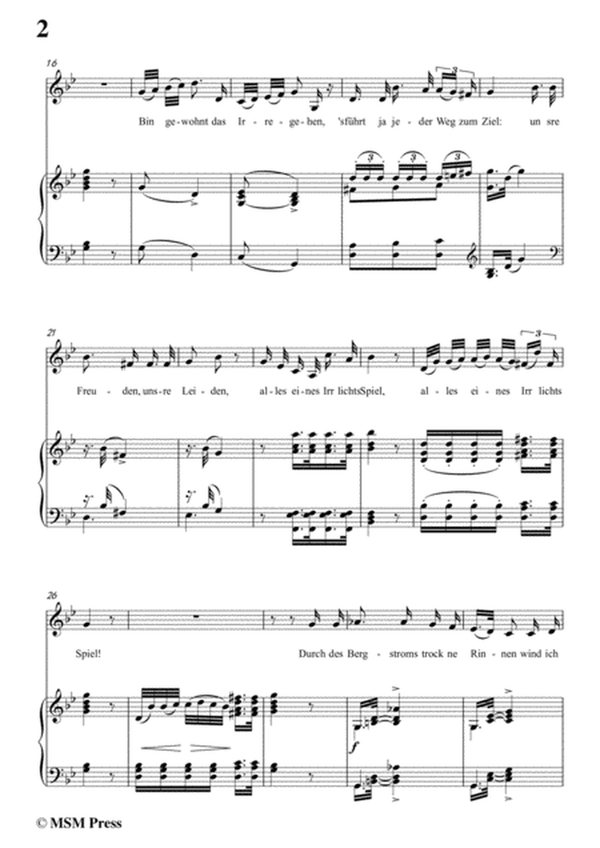 Schubert-Irrlicht,from 'Winterreise',Op.89(D.911) No.9,in g minor,for Voice&Piano image number null