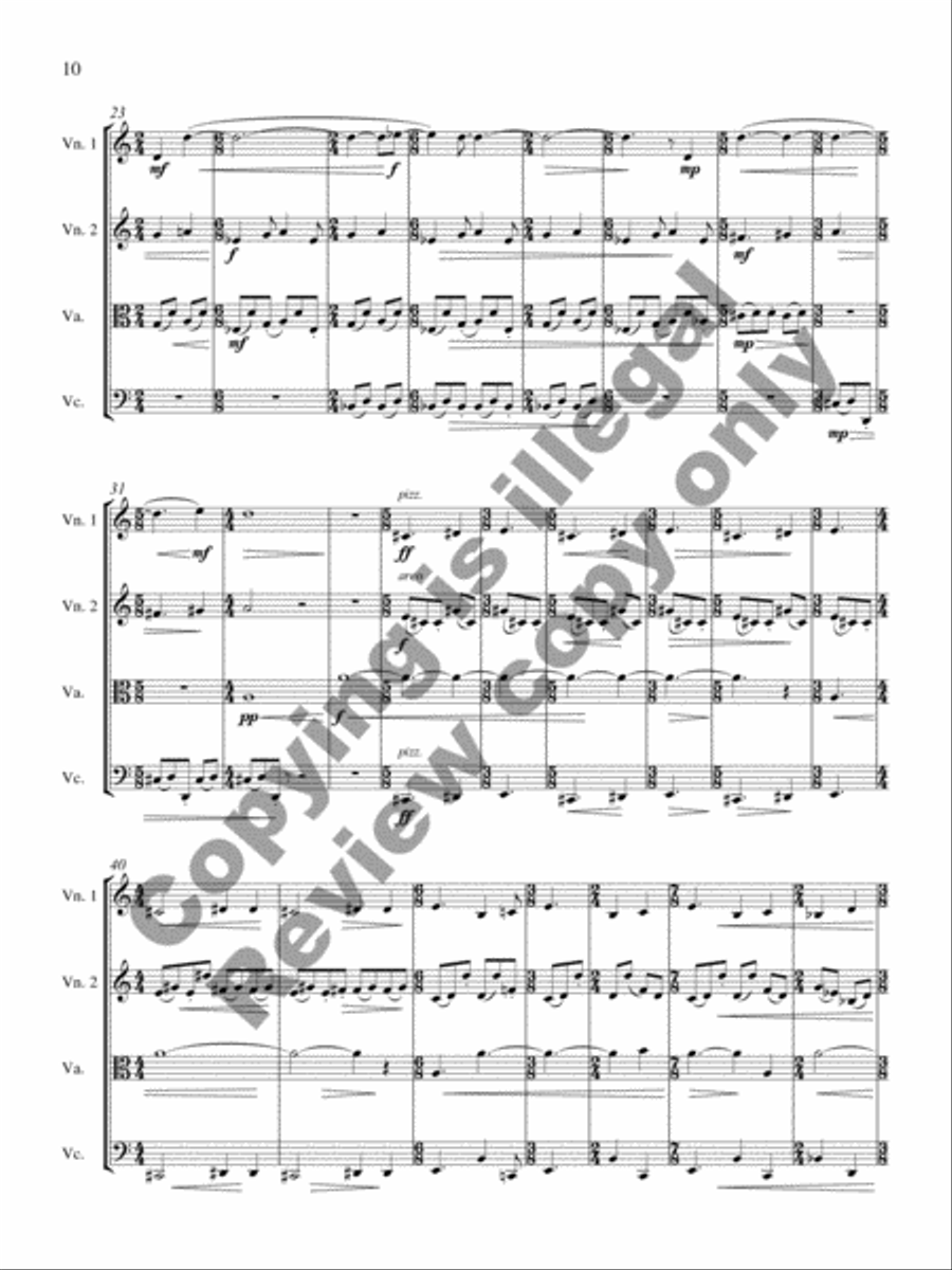 String Quartet No. 5 (Bel Canto) String Quartet scores gallery preview page 27
