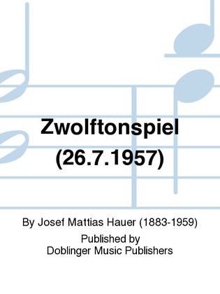 Book cover for Zwolftonspiel (26.7.1957)