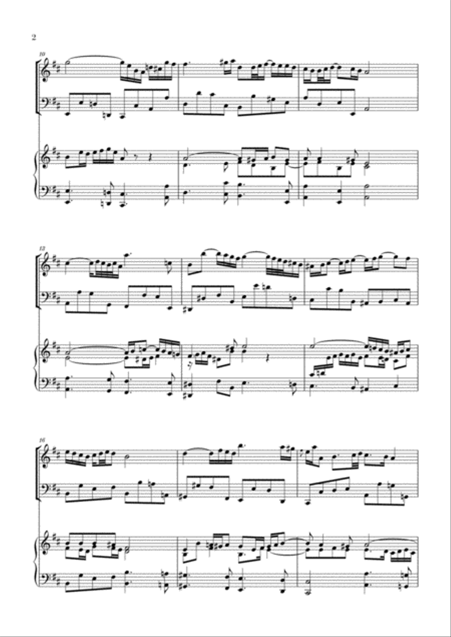 Bach: Air on the G String for Violin, Violoncello and Piano Piano Trio scores gallery preview page 2