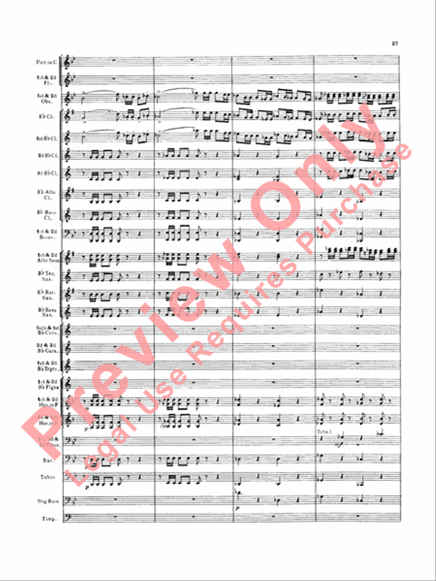 Italian in Algiers (Overture) Concert Band scores gallery preview page 40