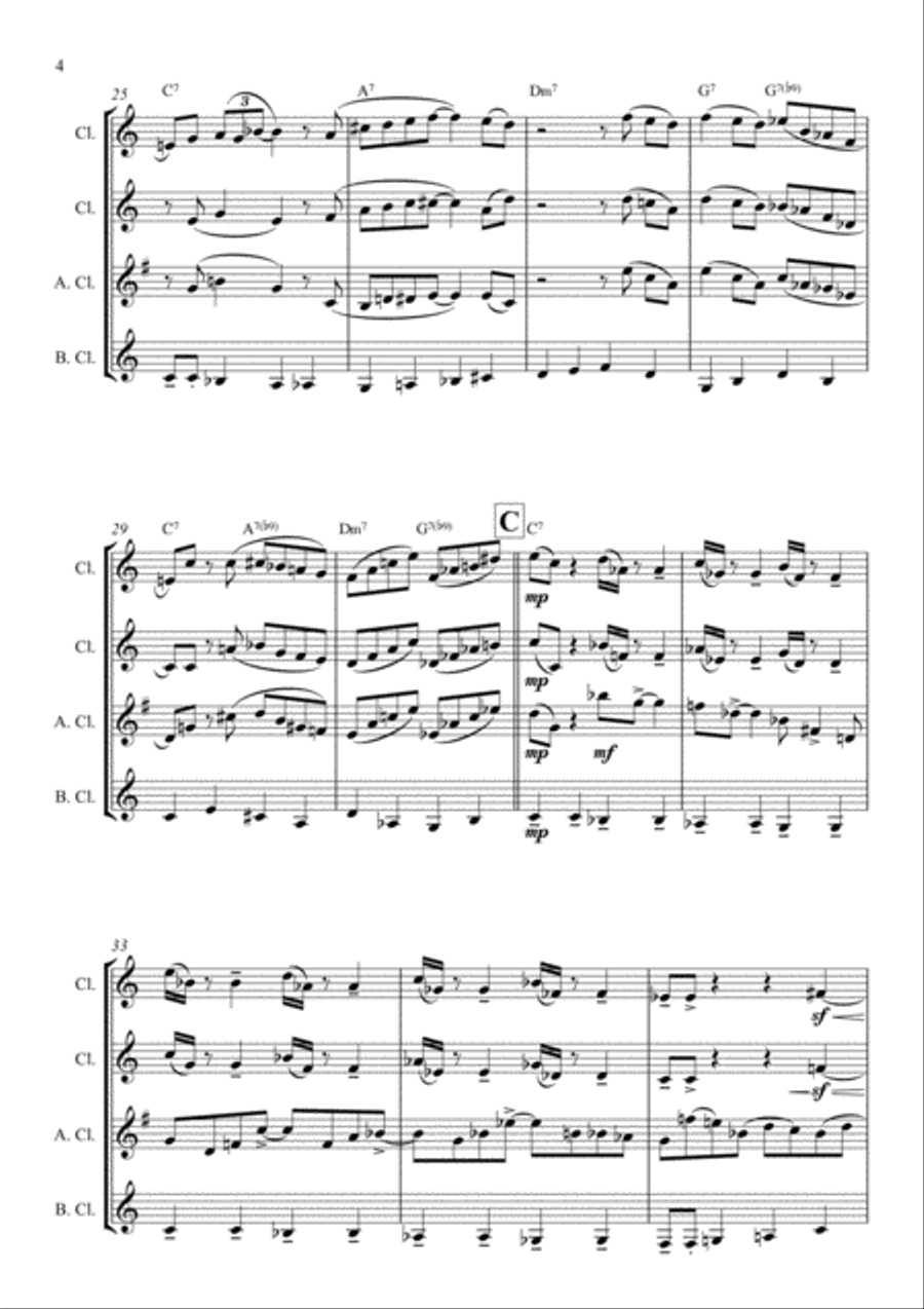 Blue Monk Blue Monk Woodwind Quartet scores gallery preview page 4