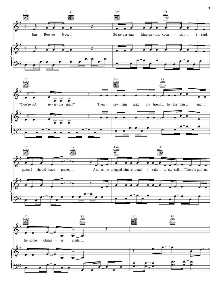 Gonna Be Some Changes Made Acoustic Guitar scores gallery preview page 3