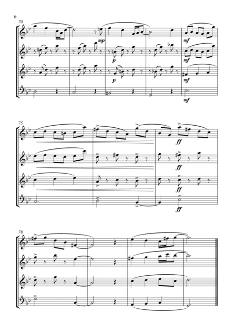 Woodland - Recorder Quartet Chamber Music scores gallery preview page 6
