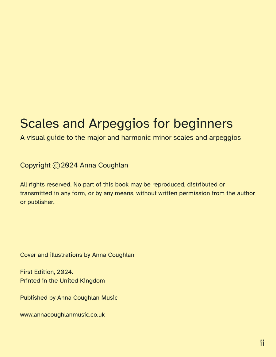 Scales and Arpeggios for Beginners: a visual guide. Colourblind Edition. Piano Method scores gallery preview page 3